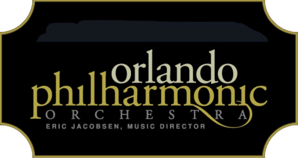 Orlando Philharmonic logo in ticket shape