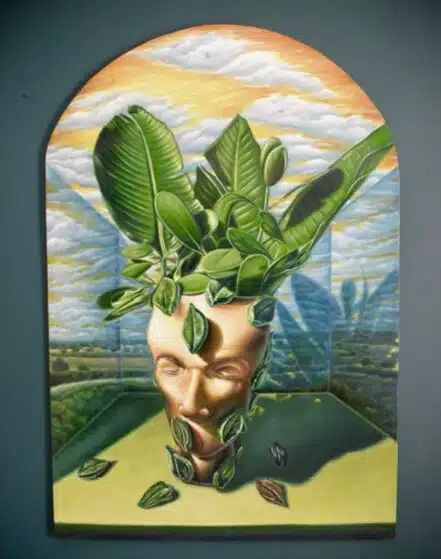 Sinuhe Vega Nagrin painting "Evergreen"